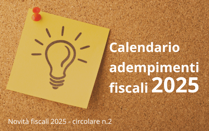 Calendario adempimenti fiscali 2025