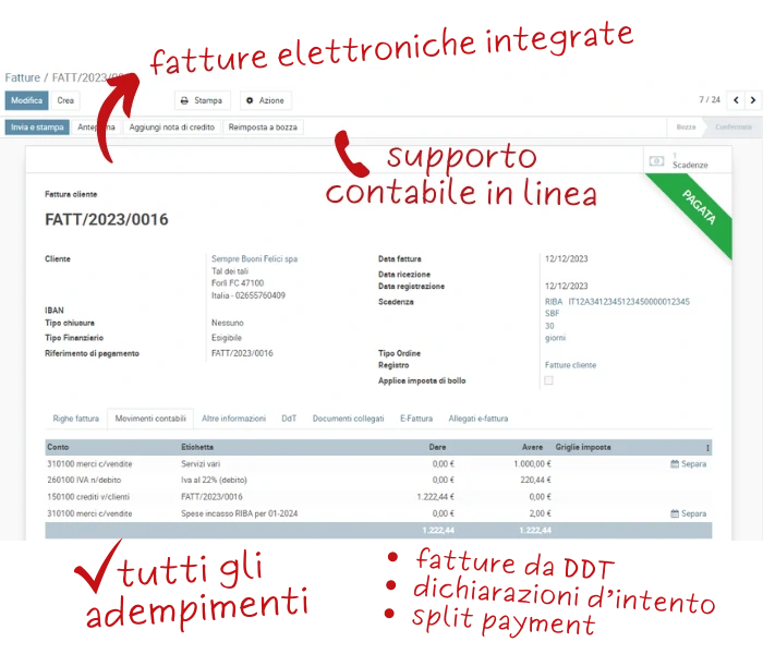 contabilita italiana gestionale cloud odoo italiano