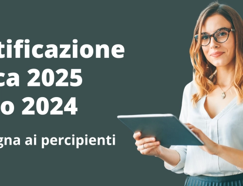 Invio Certificazione Unica 2025 ai percipienti